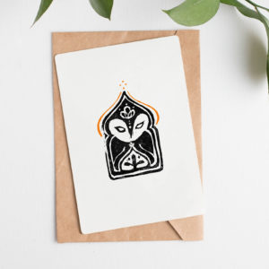 "Connexion" - Carte postale Totem de la chouette