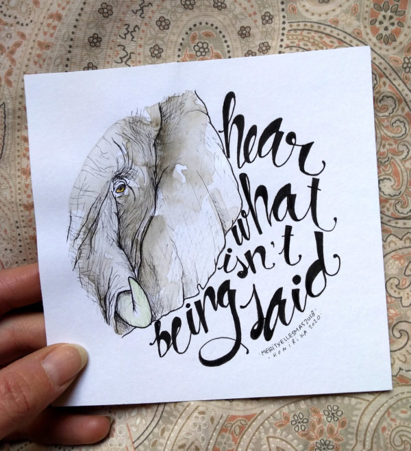 Eléphant Animal Totem "Hear what isn't being said" – Image 2