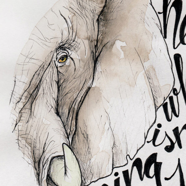Eléphant Animal Totem "Hear what isn't being said" – Image 3