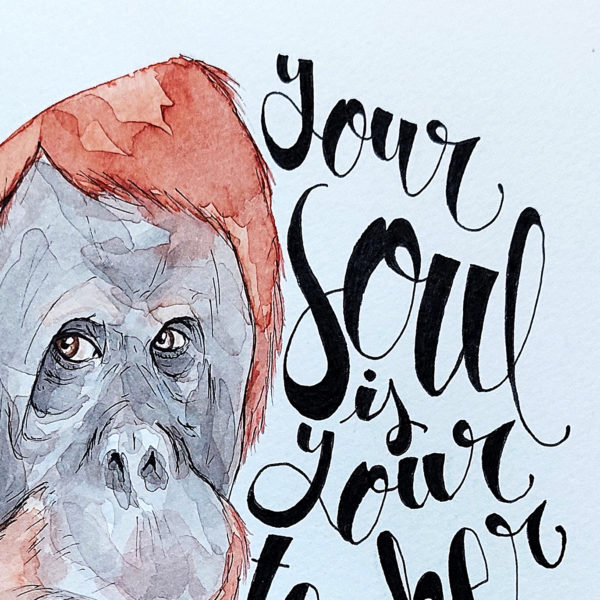 Orang-outan Animal Totem "Your soul is your teacher" – Image 3