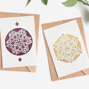 LOT de 2 Cartes de Voeux "Ombre & Lumière"
